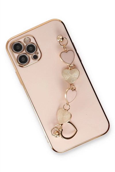 Mey İthalat®  iPhone 12 Pro Kılıf Esila Silikon - Pudra