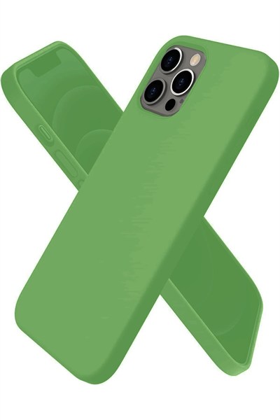 Mey İthalat®  iPhone 12 Pro Kılıf First Silikon - Yeşil