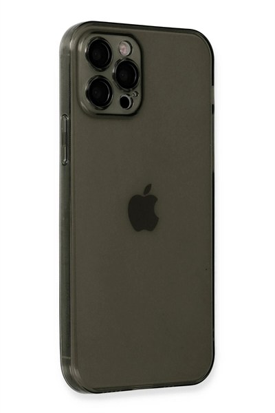 Mey İthalat®  iPhone 12 Pro Kılıf Fly Lens Silikon - Siyah