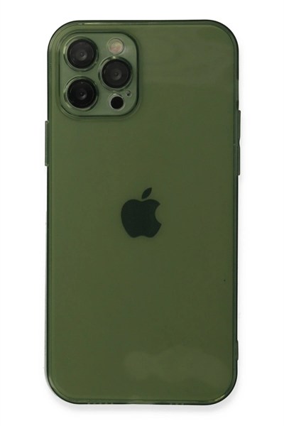 Mey İthalat®  iPhone 12 Pro Kılıf Fly Lens Silikon - Yeşil