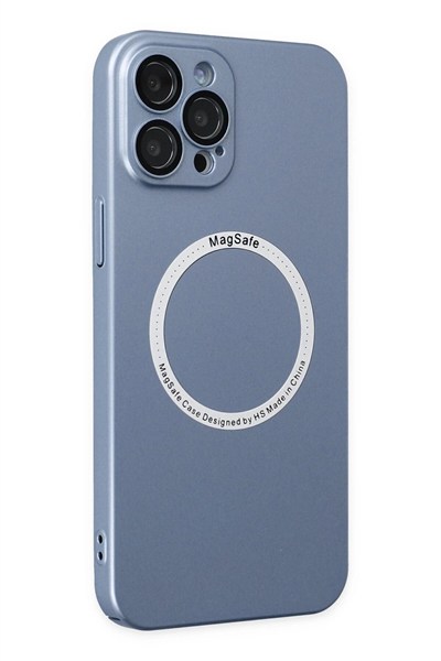 Mey İthalat®  iPhone 12 Pro Kılıf Jack Magneticsafe Lens Silikon - Sierra Blue