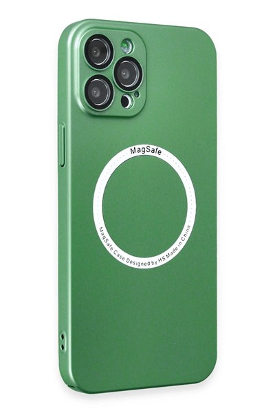 Mey İthalat®  iPhone 12 Pro Kılıf Jack Magneticsafe Lens Silikon - Yeşil