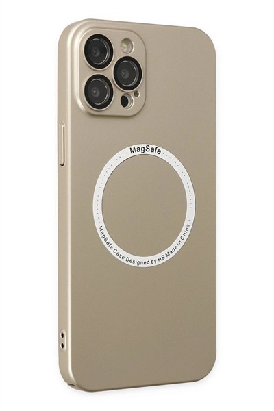 Mey İthalat®  iPhone 12 Pro Kılıf Jack Magneticsafe Lens Silikon - Gold