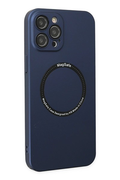 Mey İthalat®  iPhone 12 Pro Kılıf Jack Magneticsafe Lens Silikon - Lacivert