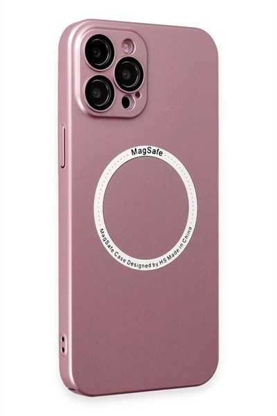 Mey İthalat®  iPhone 12 Pro Kılıf Jack Magneticsafe Lens Silikon - Rose Gold