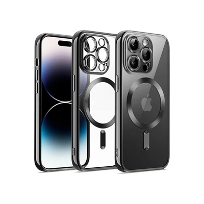 Mey İthalat®  iPhone 12 Pro Kılıf Kross Magneticsafe Kapak - Siyah