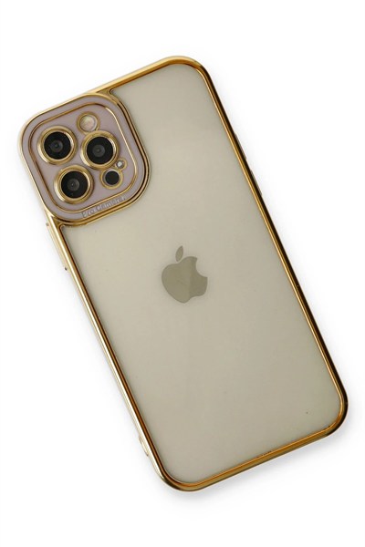 Mey İthalat®  iPhone 12 Pro Kılıf Liva Lens Silikon - Lila