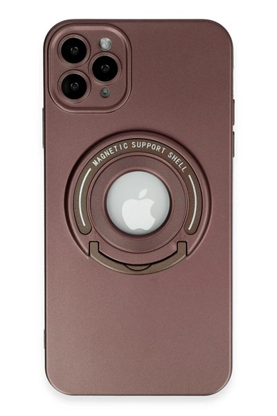 Mey İthalat®  iPhone 12 Pro Kılıf Lukka Magneticsafe Kapak - Kahverengi