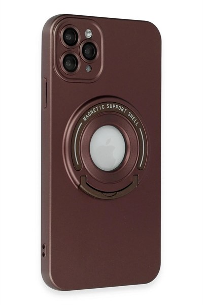 Mey İthalat®  iPhone 12 Pro Kılıf Lukka Magneticsafe Kapak - Kahverengi