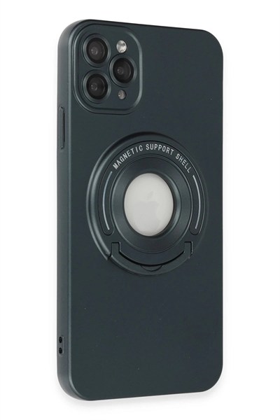 Mey İthalat®  iPhone 12 Pro Kılıf Lukka Magneticsafe Kapak - Koyu Yeşil
