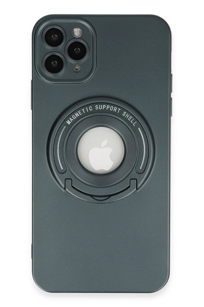 Mey İthalat®  iPhone 12 Pro Kılıf Lukka Magneticsafe Kapak - Koyu Yeşil
