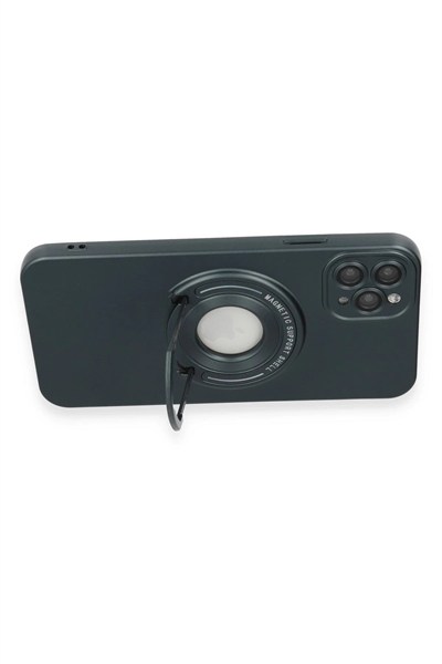 Mey İthalat®  iPhone 12 Pro Kılıf Lukka Magneticsafe Kapak - Koyu Yeşil