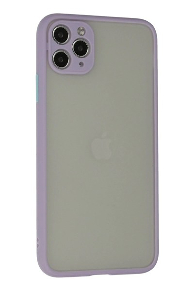 Mey İthalat®  iPhone 12 Pro Kılıf Montreal Silikon Kapak - Mor