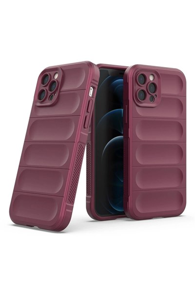Mey İthalat®  iPhone 12 Pro Kılıf Optimum Silikon - Bordo