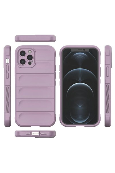 Mey İthalat®  iPhone 12 Pro Kılıf Optimum Silikon - Mor