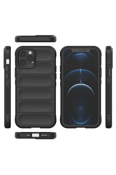Mey İthalat®  iPhone 12 Pro Kılıf Optimum Silikon - Siyah