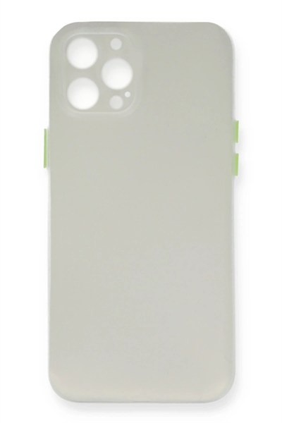 Mey İthalat®  iPhone 12 Pro Kılıf PP Ultra İnce Kapak - Beyaz
