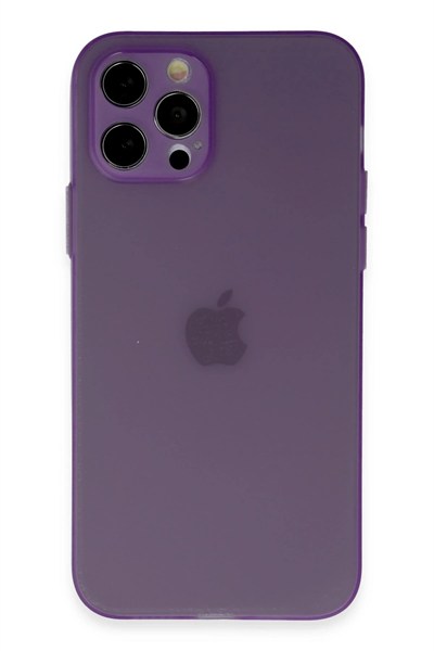 Mey İthalat®  iPhone 12 Pro Kılıf Puma Silikon - Koyu Mor