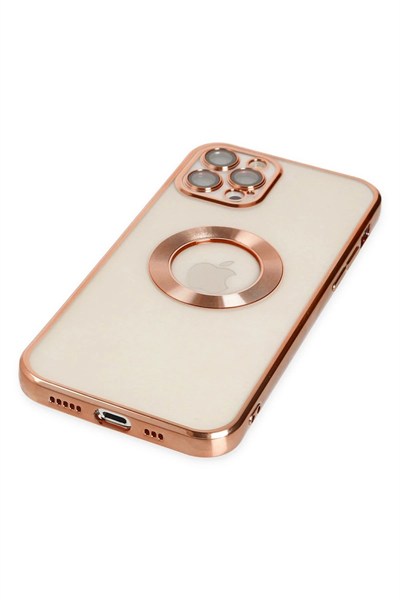 Mey İthalat®  iPhone 12 Pro Kılıf Slot Silikon - Rose Gold