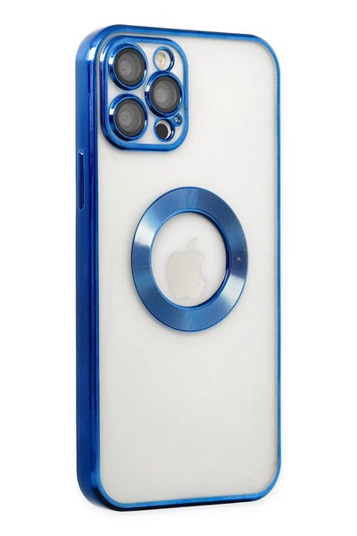 Mey İthalat®  iPhone 12 Pro Kılıf Slot Silikon - Mavi