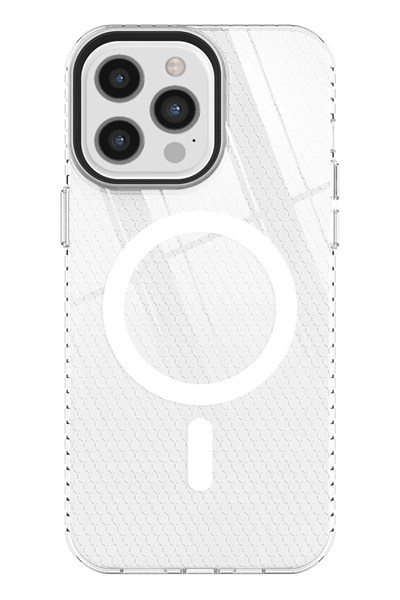 Mey İthalat®  iPhone 12 Pro Max Kılıf Beta Magneticsafe Silikon - Şeffaf