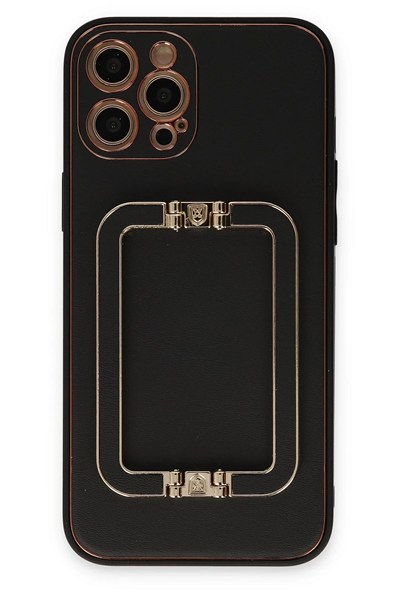 Mey İthalat®  iPhone 12 Pro Max Kılıf Coco Elit Kapak - Siyah