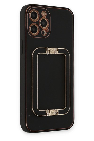 Mey İthalat®  iPhone 12 Pro Max Kılıf Coco Elit Kapak - Siyah