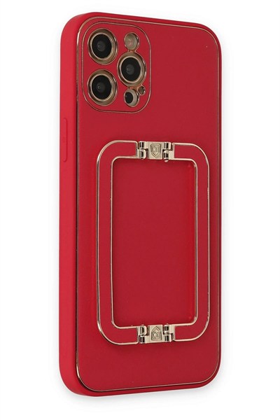 Mey İthalat®  iPhone 12 Pro Max Kılıf Coco Elit Kapak - Kırmızı