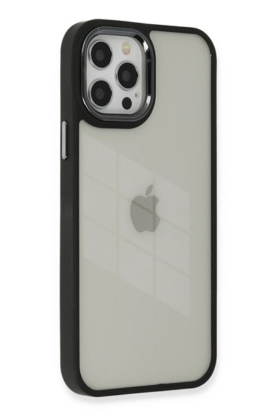 Mey İthalat®  iPhone 12 Pro Max Kılıf Dora Kapak - Siyah
