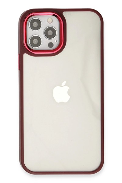 Mey İthalat®  iPhone 12 Pro Max Kılıf Dora Kapak - Kırmızı