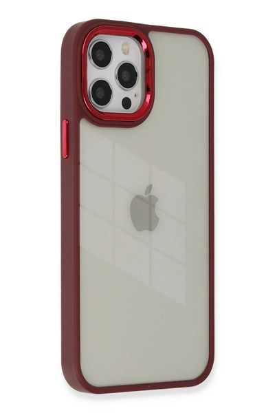 Mey İthalat®  iPhone 12 Pro Max Kılıf Dora Kapak - Kırmızı