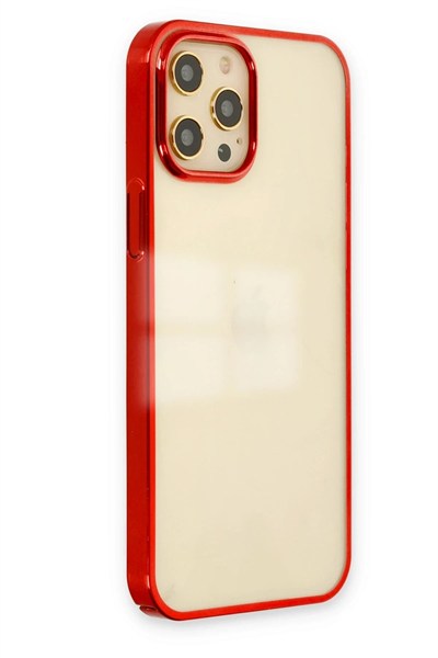 Mey İthalat®  iPhone 12 Pro Max Kılıf Element Silikon - Kırmızı