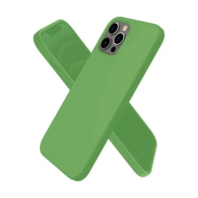 Mey İthalat®  iPhone 12 Pro Max Kılıf First Silikon - Yeşil