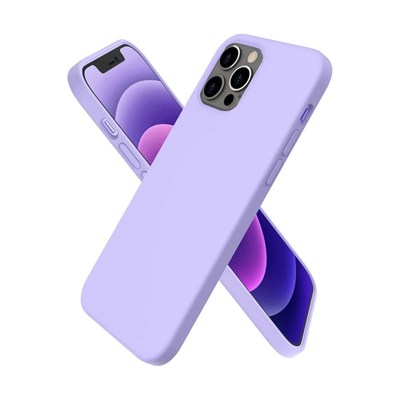 Mey İthalat®  iPhone 12 Pro Max Kılıf First Silikon - Lila