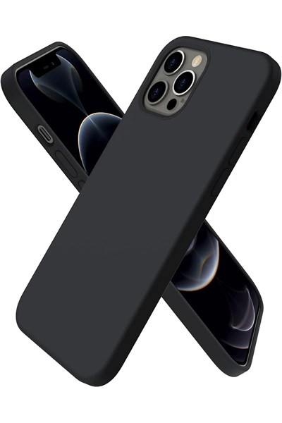 Mey İthalat®  iPhone 12 Pro Max Kılıf First Silikon - Siyah