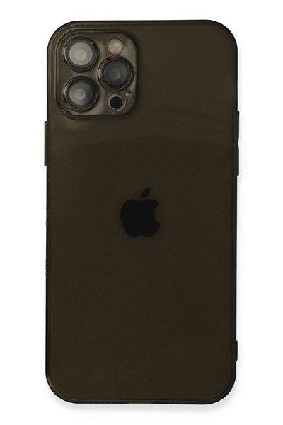 Mey İthalat®  iPhone 12 Pro Max Kılıf Fly Lens Silikon - Siyah