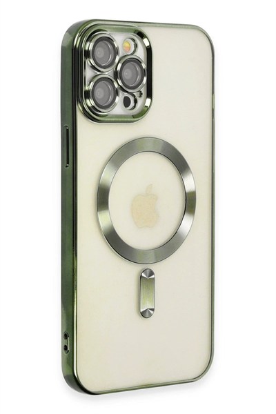 Mey İthalat®  iPhone 12 Pro Max Kılıf Kross Magneticsafe Kapak - Koyu Yeşil