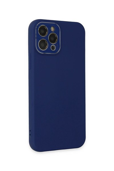 Mey İthalat®  iPhone 12 Pro Max Kılıf Lansman Glass Kapak - Sky Blue