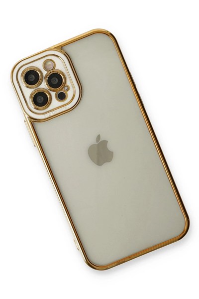 Mey İthalat®  iPhone 12 Pro Max Kılıf Liva Lens Silikon - Beyaz