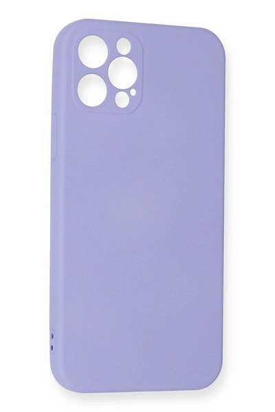 Mey İthalat®  iPhone 12 Pro Max Kılıf Nano içi Kadife Silikon - Lila