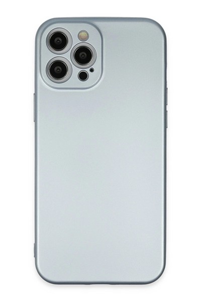 Mey İthalat®  iPhone 12 Pro Max Kılıf Nano içi Kadife Silikon - Sky Blue