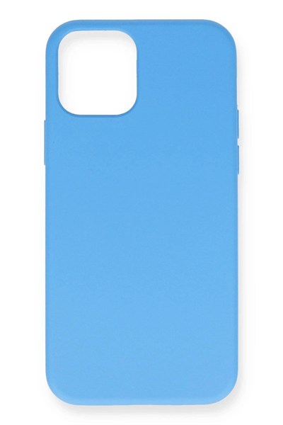 Mey İthalat®  iPhone 12 Pro Max Kılıf Nano içi Kadife Silikon- Mavi