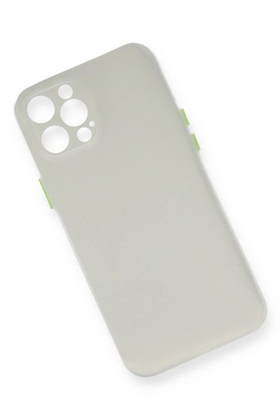 Mey İthalat®  iPhone 12 Pro Max Kılıf PP Ultra İnce Kapak - Beyaz