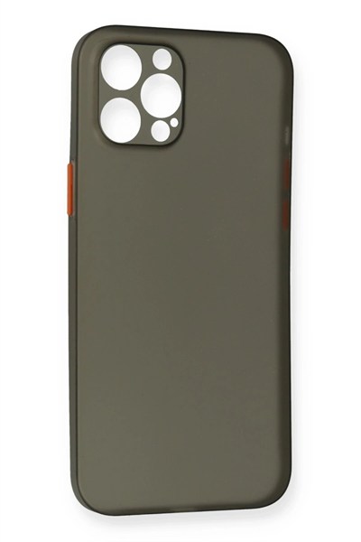 Mey İthalat®  iPhone 12 Pro Max Kılıf PP Ultra İnce Kapak - Gri