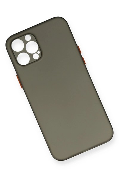 Mey İthalat®  iPhone 12 Pro Max Kılıf PP Ultra İnce Kapak - Gri