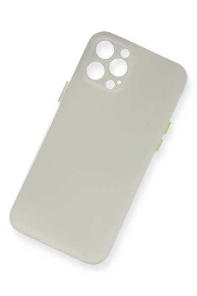 Mey İthalat®  iPhone 12 Pro Max Kılıf PP Ultra İnce Kapak - Beyaz