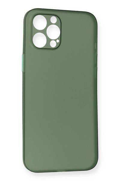 Mey İthalat®  iPhone 12 Pro Max Kılıf PP Ultra İnce Kapak - Yeşil