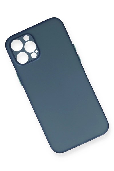Mey İthalat®  iPhone 12 Pro Max Kılıf PP Ultra İnce Kapak - Mavi
