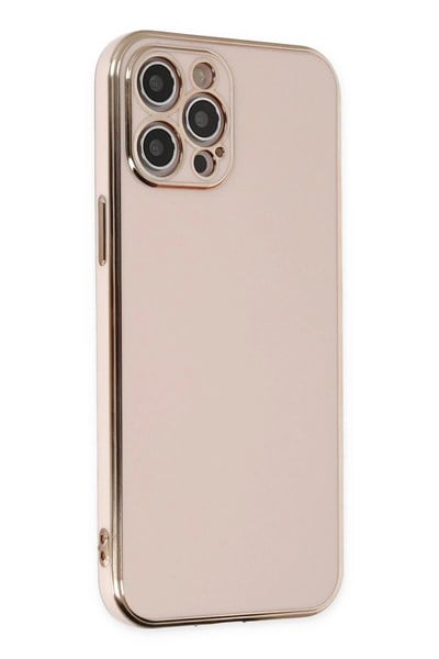 Mey İthalat®  iPhone 12 Pro Max Kılıf Volet Silikon - Pembe