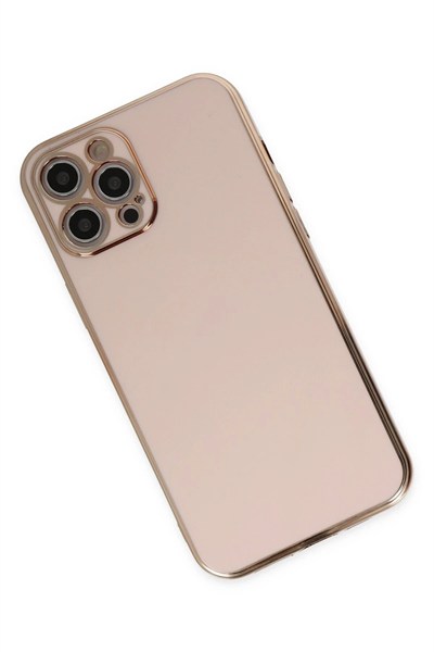 Mey İthalat®  iPhone 12 Pro Max Kılıf Volet Silikon - Pembe
